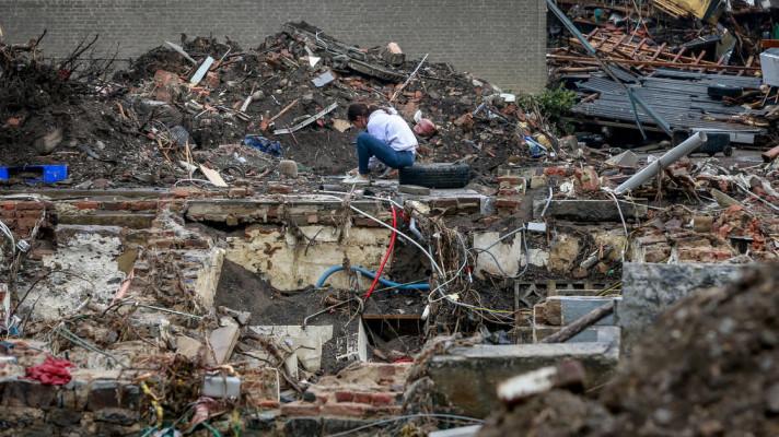 Osmikilometrová skládka v Belgii je svědectvím zkázy, kterou přinesly záplavy