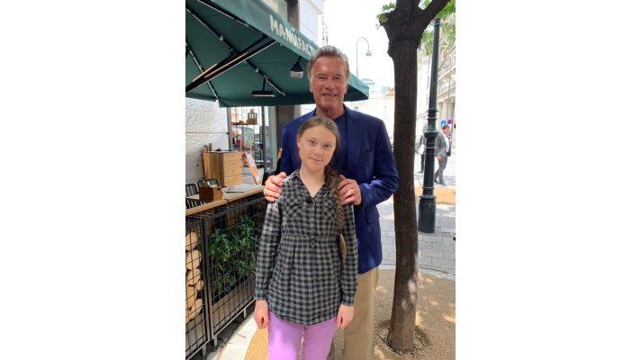Schwarzenegger se setkal s aktivistkou Thunbergovou