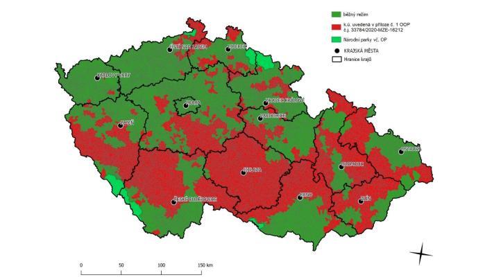 Ministerstvo aktualizovalo červenou zónu lesů zasažených kůrovcem. Majitelé lesů v ní mohou soustředit všechny síly na potlačení kalamity  