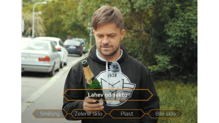 Pražské služby testují, jak české celebrity umí třídit odpad