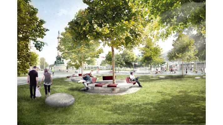 Více zeleně, více stromů, méně betonu. Vídeň revitalizuje Praterstern