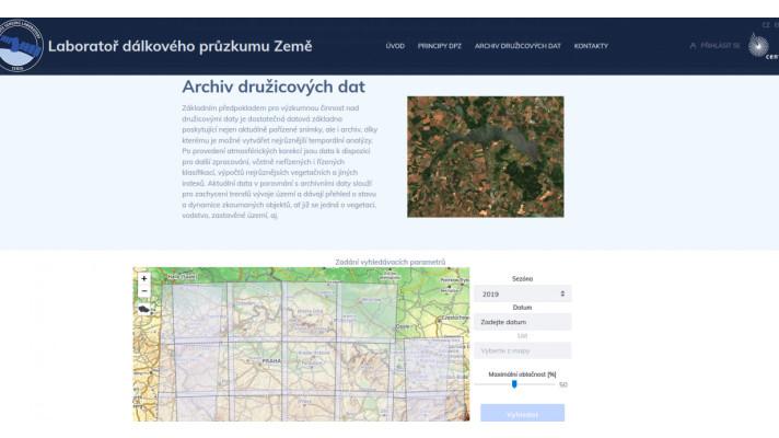 Aktuální družicová data dostupná v Archivu družicových dat