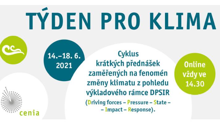 Cyklus online přednášek o změně klimatu v rámci Týdne pro klima