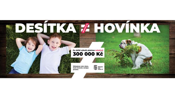 Desítka nerovná se hovínka! K ještě čistšímu veřejnému prostoru v Praze 10 pomůže i interaktivní kampaň  