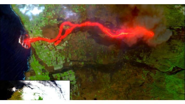 Ukázka využití dat DPZ při zkoumání následků sopečné erupce na ostrově La Palma