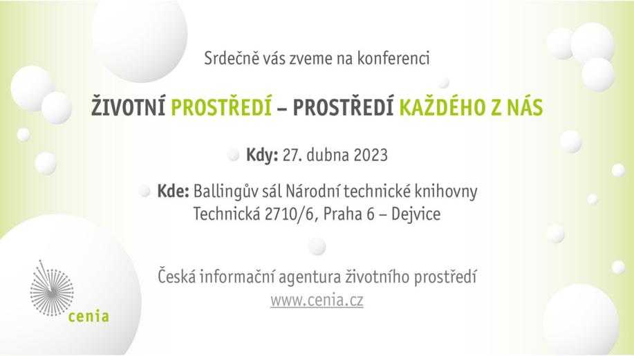 Program konference Životní prostředí - prostředí každého z nás