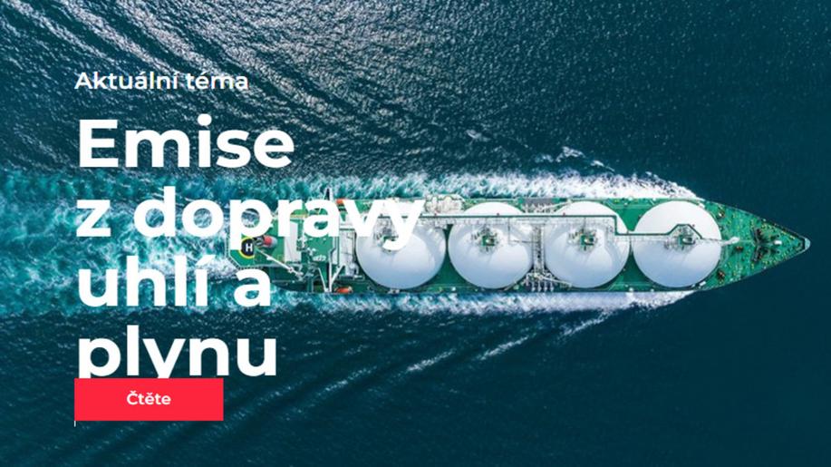 Přeprava zemního plynu přes oceán do Česka produkuje více než 100násobek emisí oproti přepravě uhlí