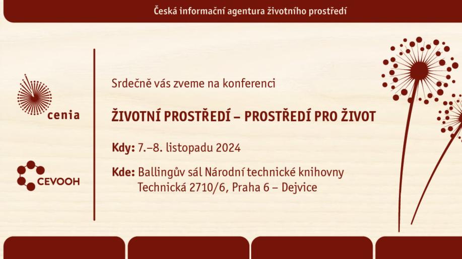 Save the date: Konference Životní prostředí - prostředí pro život 2024