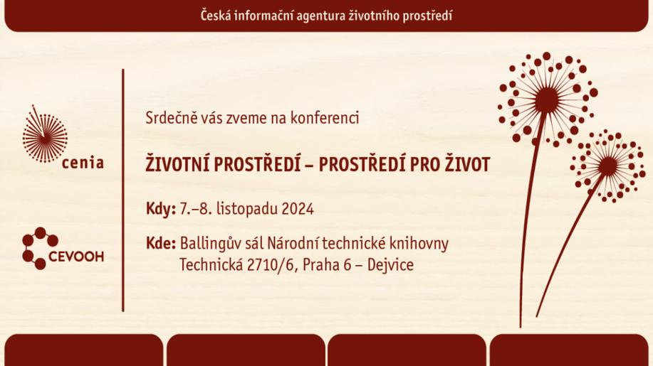 Program konference Životní prostředí - prostředí pro život 2024 Program konference Životní prostředí - prostředí pro život 2024