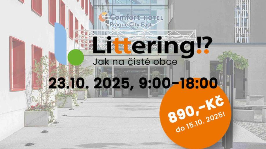 Littering?! - Jak na čisté obce: konference, která přináší komplexní pohled na odpadky ve veřejném prostoru