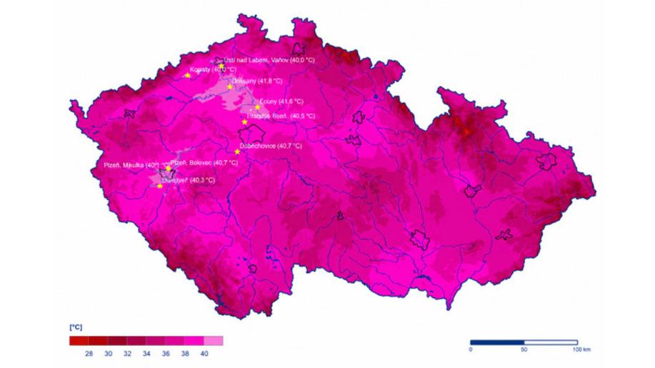 Počasí, voda a ovzduší v ČR - červen 2026