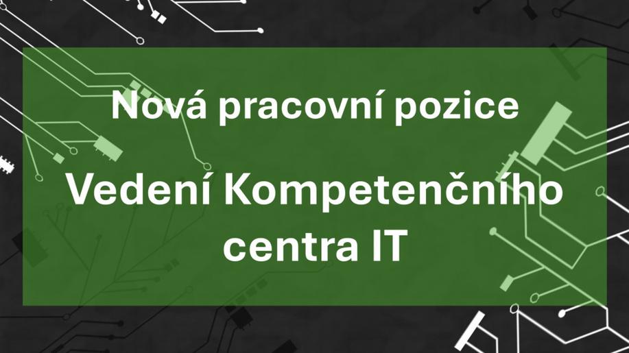 CENIA - Nová pracovní pozice Vedoucí Kompetenčního centra IT