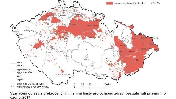 Vychází publikace o znečištění ovzduší na území České republiky v roce 2017