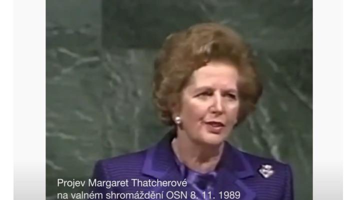 Z archivu: Margaret Thatcherová o změnách klimatu na půdě OSN (1989)