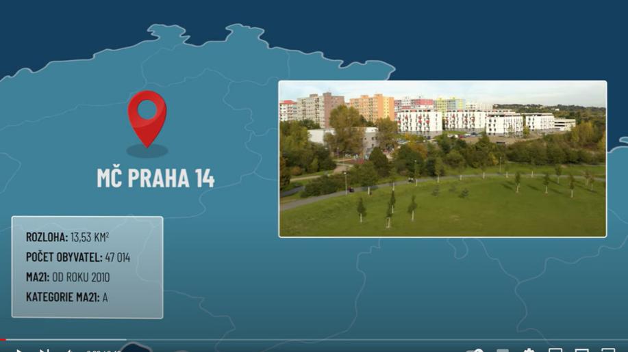 Videomedailonek o Městské části Praha 14, která uspěla v MA21