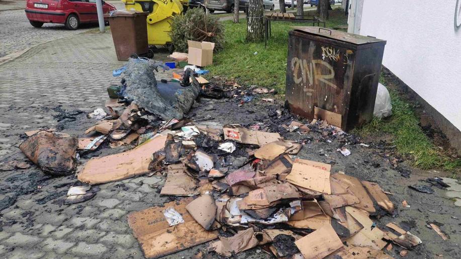 Již první víkend v roce v Brně hořela plastová popelnice