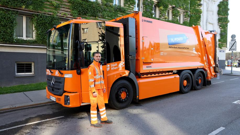 Vídeň testuje první vodíkové vozidlo na svoz odpadu