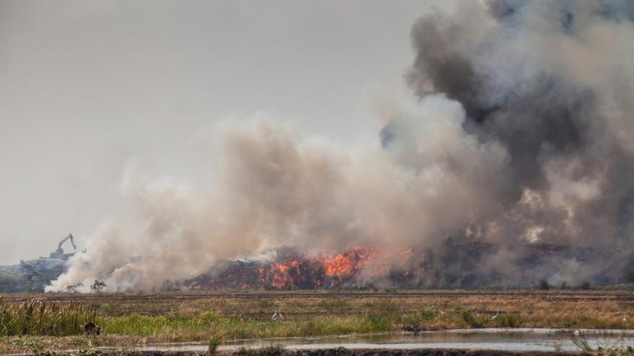 Škoda po požáru třídírny na Příbramsku je 20 milionů Kč, zásah hasičů pokračuje