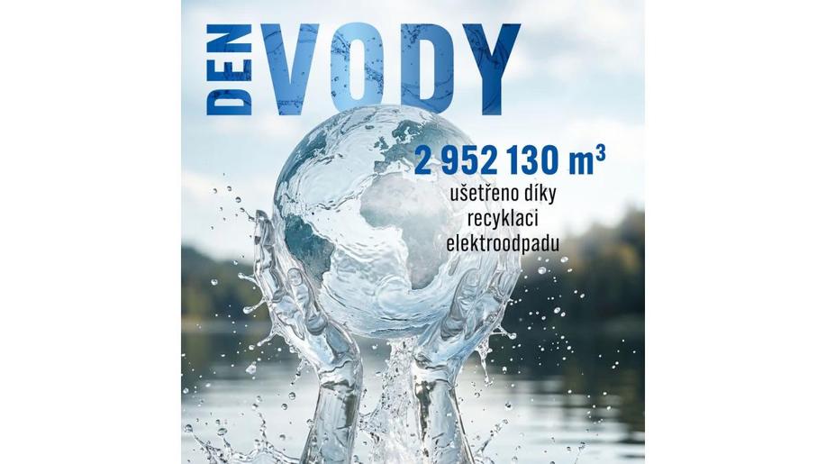 2 952 130 m? vody bylo ušetřeno díky recyklaci elektroodpadu! 2 952 130 m? vody bylo ušetřeno díky recyklaci elektroodpadu!