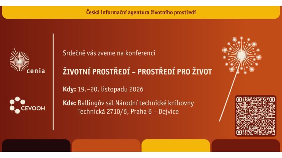 Save the date: Konference Životní prostředí - prostředí pro život 2026 Save the date: Konference Životní prostředí - prostředí pro život 2026